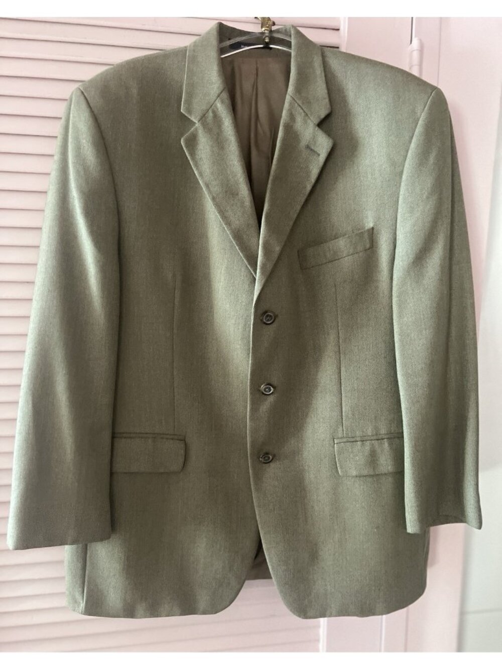CHAPS RL Men's Khaki Green Silk Wool Blazer Sport Coat 44R Ralph Lauren Canada